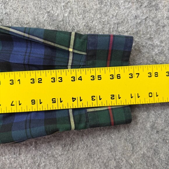 Ralph Lauren Oxford Shirt Men XL Blue Green Plaid Classic Fit Long Sleeve OCBD z - Picture 13 of 14
